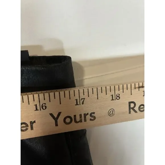 Kut from Kloth Meg High Rise Fab Ab Wide Leg Pant 90s sz 12 Petite Faux Leather - Picture 7 of 9